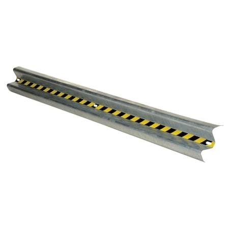 Vestil 12' Straight Guard Rail, Galvanized GR-H2R-BO-12-HDG